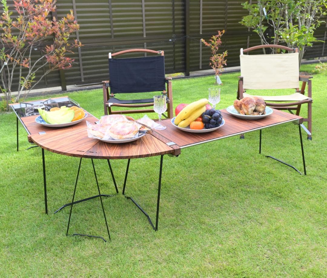 新品 ウッド角連結テーブル IGTテーブル アウトドア キャンプ