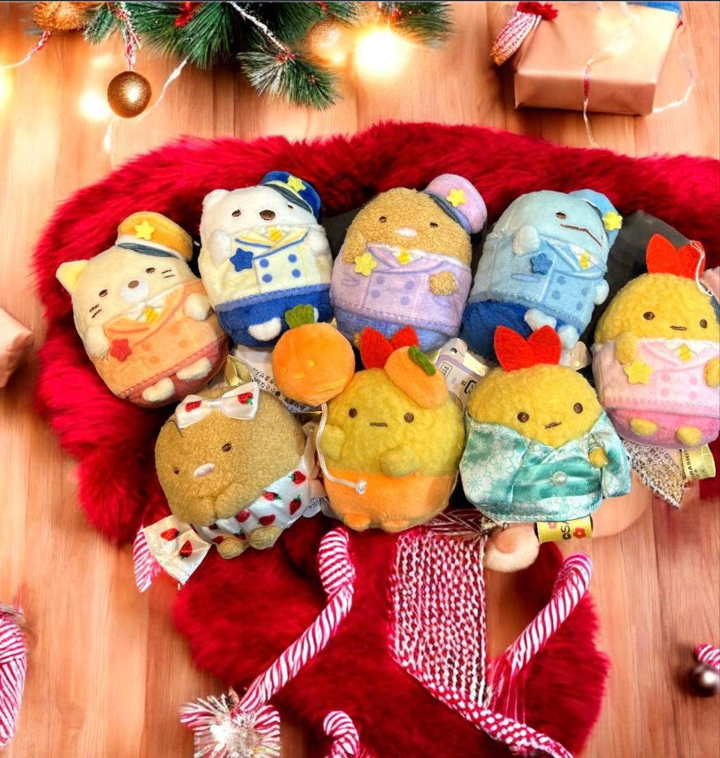 【東京駅店限定】すみっこぐらしてのりぬいぐるみ5個＋3個＋限定キーホルダーセット
