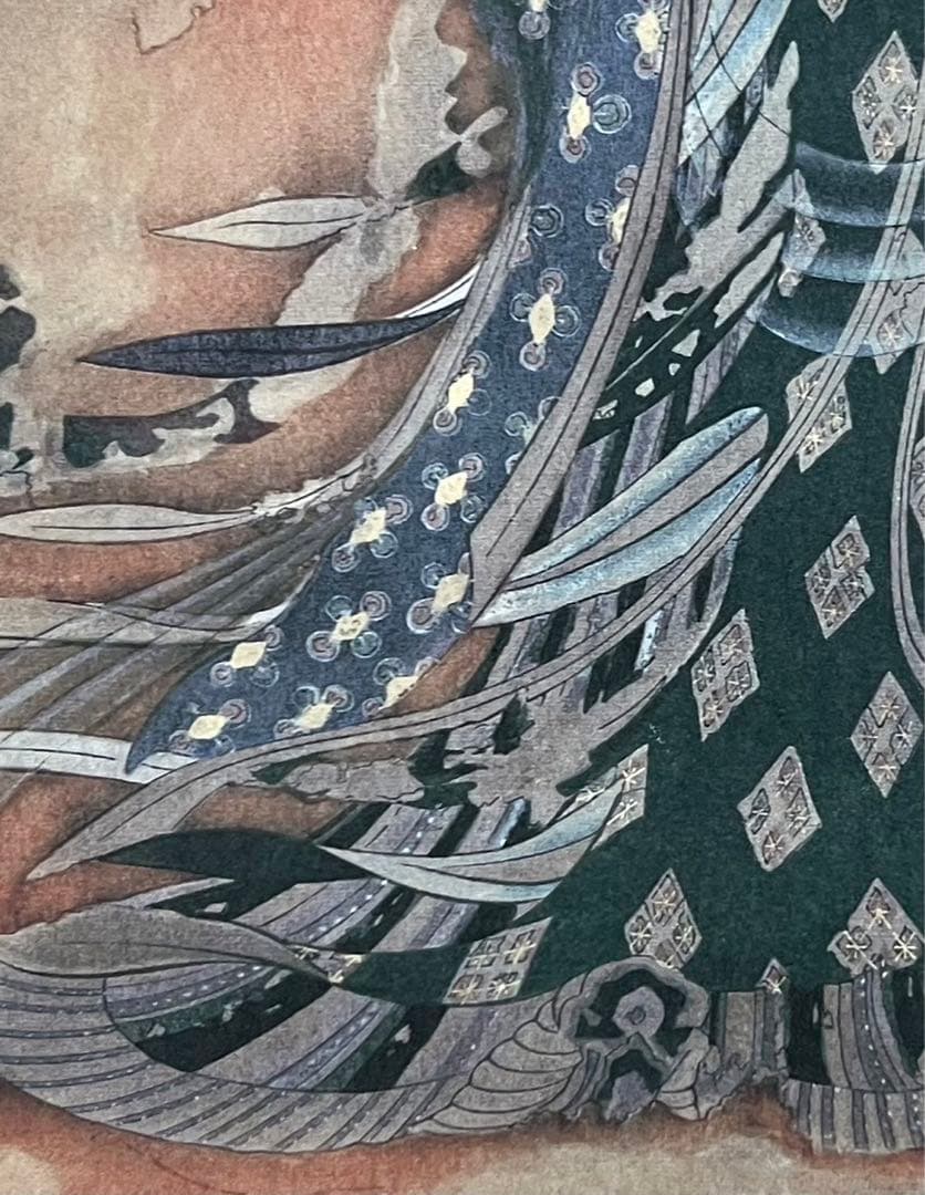 安田暎胤 吉祥天像 掛け軸 紙本 薬師寺 国宝 太巻 限定品 極箱 美品