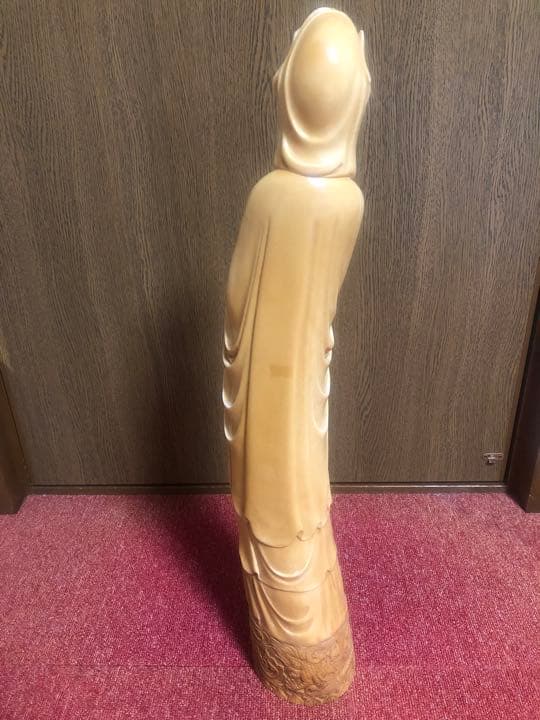 観音像　仏像　アンティーク　練物彫刻　置物