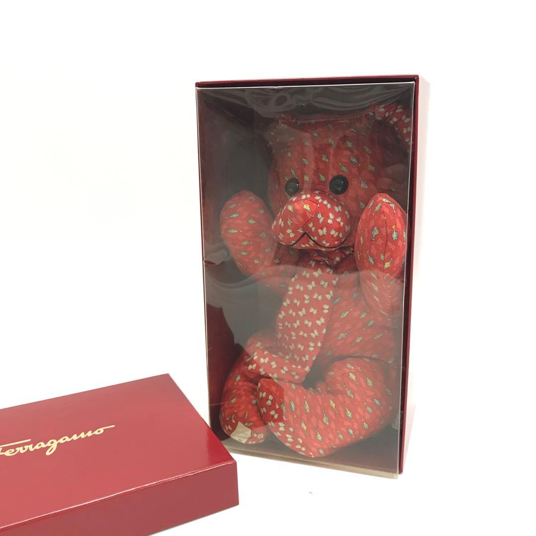 ☆極美品☆Salvatore Ferragamo テディベア ぬいぐるみ レッド