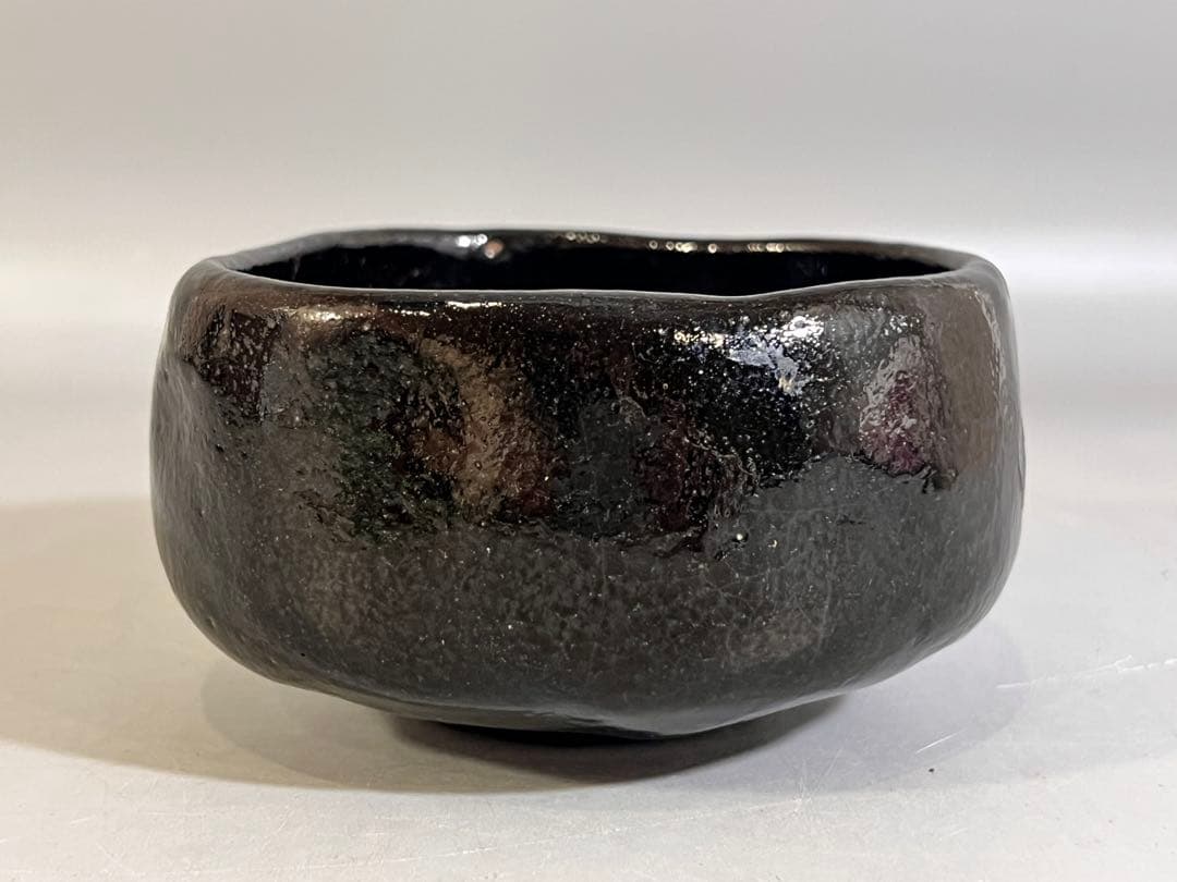 ZE433 茶道具 黒楽茶碗 書紙付