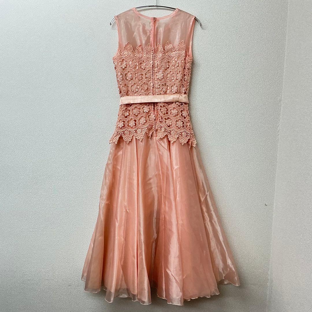 ピンク 花柄レース ダンスドレス