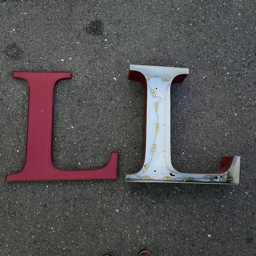 L 看板 アルファベット レターサイン 文字 アメリカ ビンテージ アンティーク