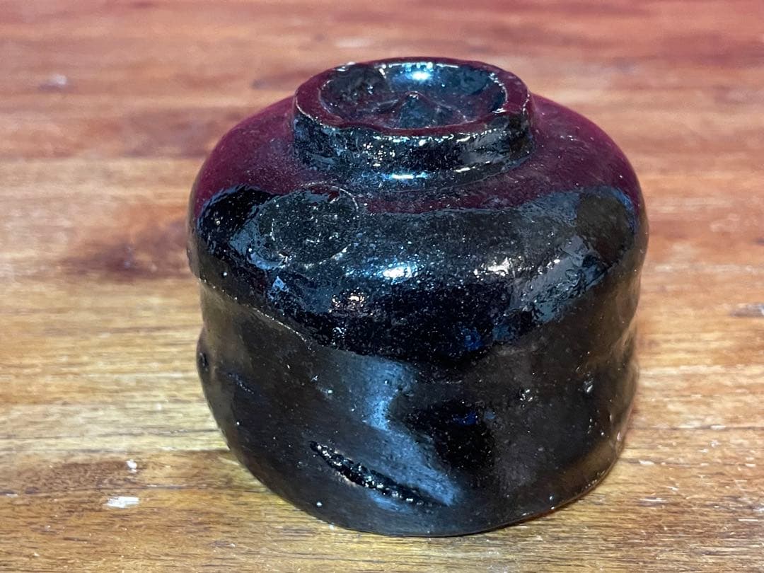 楽吉左衛門 九代了入 黒小茶碗 十二代弘入識箱 裏千家十五代 鵬雲斎 書付 美品