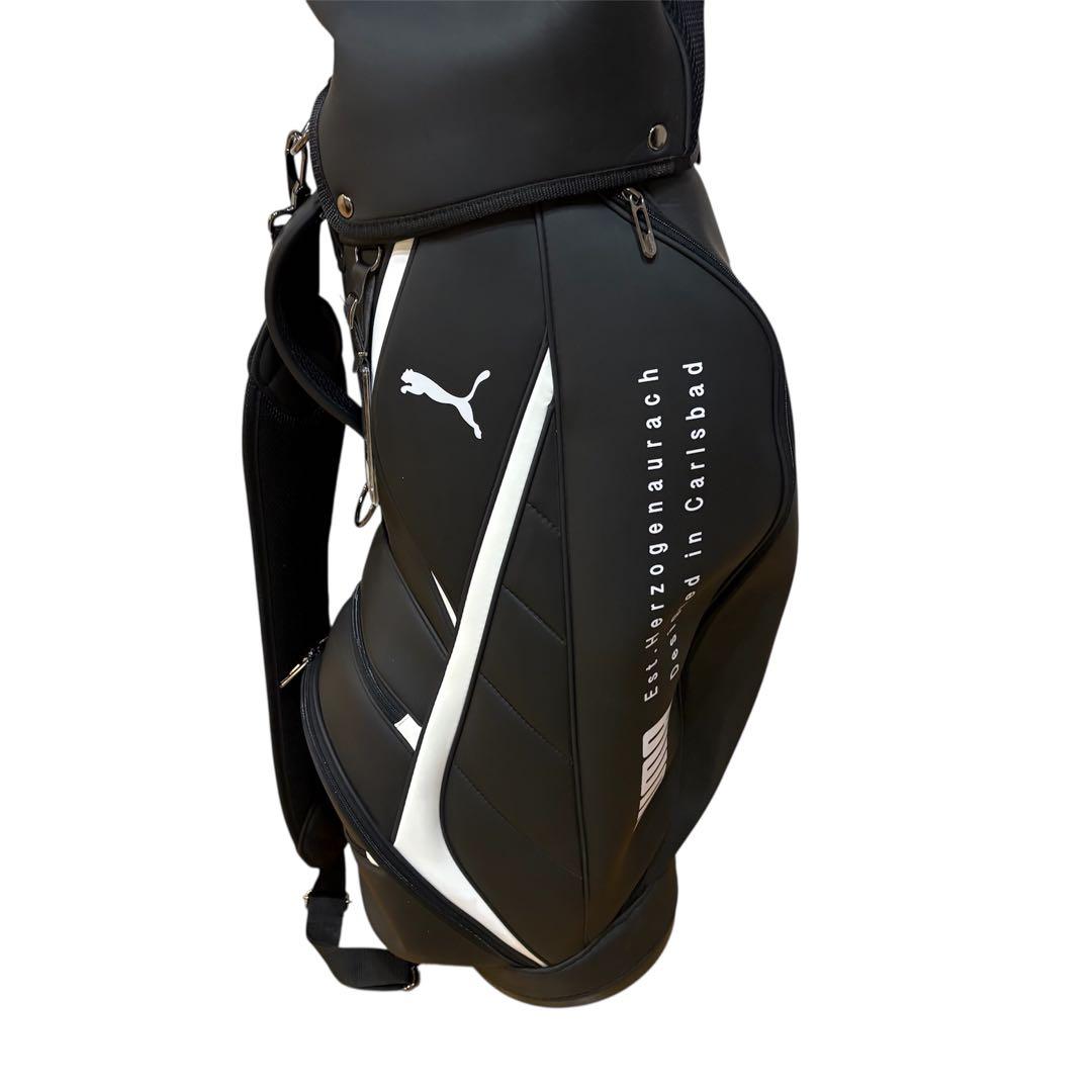 【3回使用】PUMA プーマ キャディバッグ　ゴルフバック　黒 ブラック