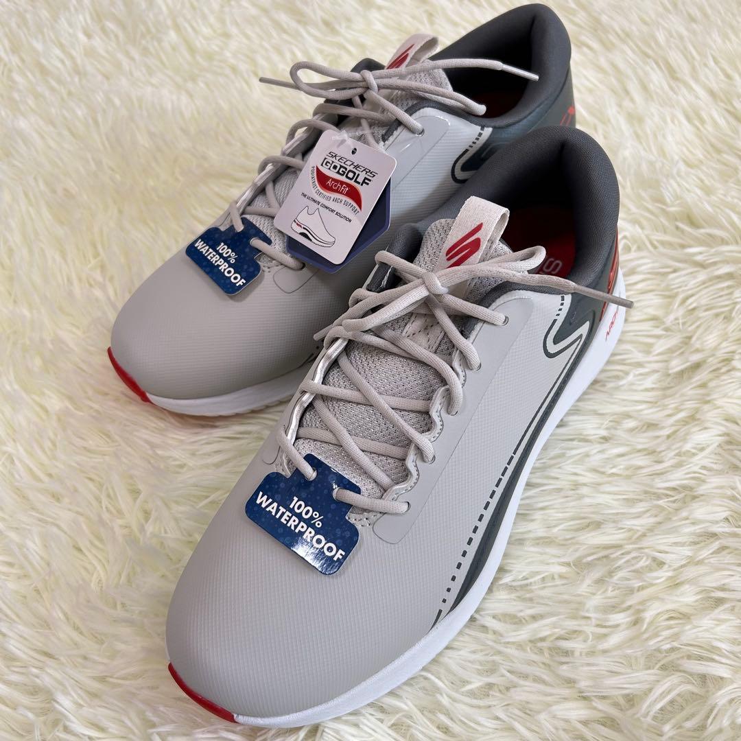 【新品】スケッチャーズ メンズ 防水 ゴルフシューズ 100%ウォータープルーフ