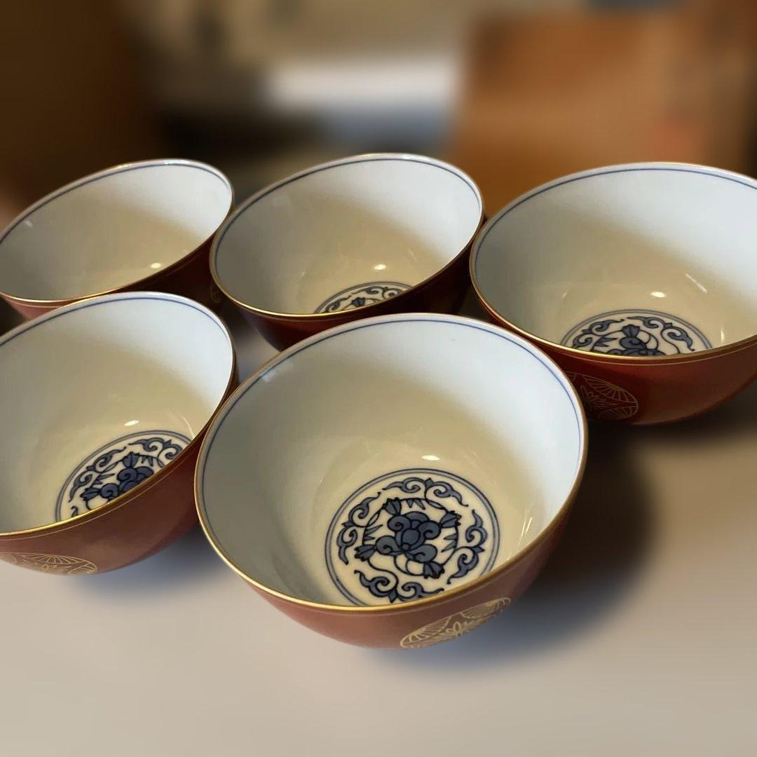 京焼　骨董　京都　澤村陶哉　向付　五客　共箱あり　懐石　音羽山窯