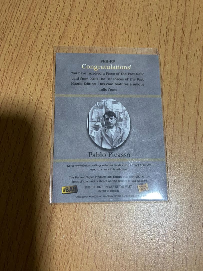 超貴重！パブロ・ピカソのレリックカード Pablo Ruiz Picasso