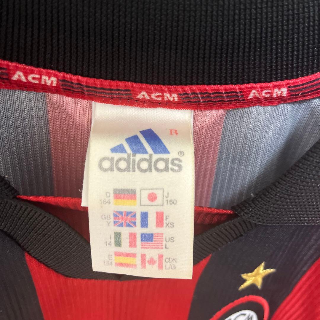 アディダス ACミラン 98-99 ユニフォーム S 刺繍ロゴ 半袖 イタリア製