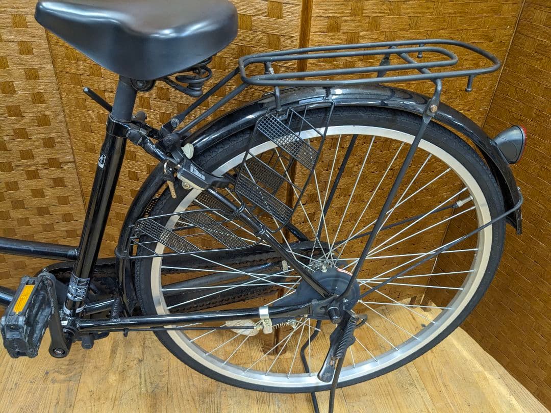 U075 普通自転車　26インチ　ブラック　シンプル