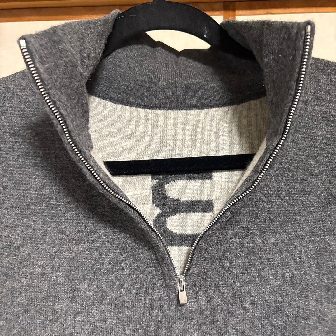 Monzee モンジー ハーフジップ カシミヤ&ウール セーター
