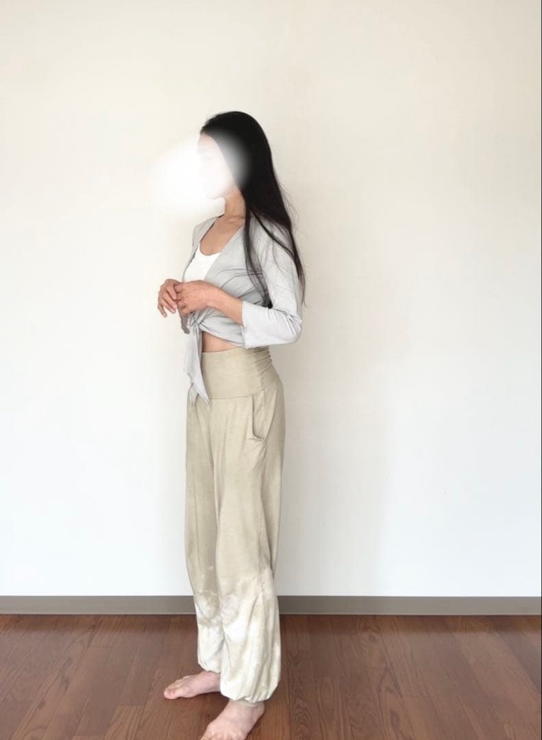 ⚫︎天然ログウッド染め⚫︎浄化の青 アラジンパンツ｜草木染めヨガウェア Mサイズ