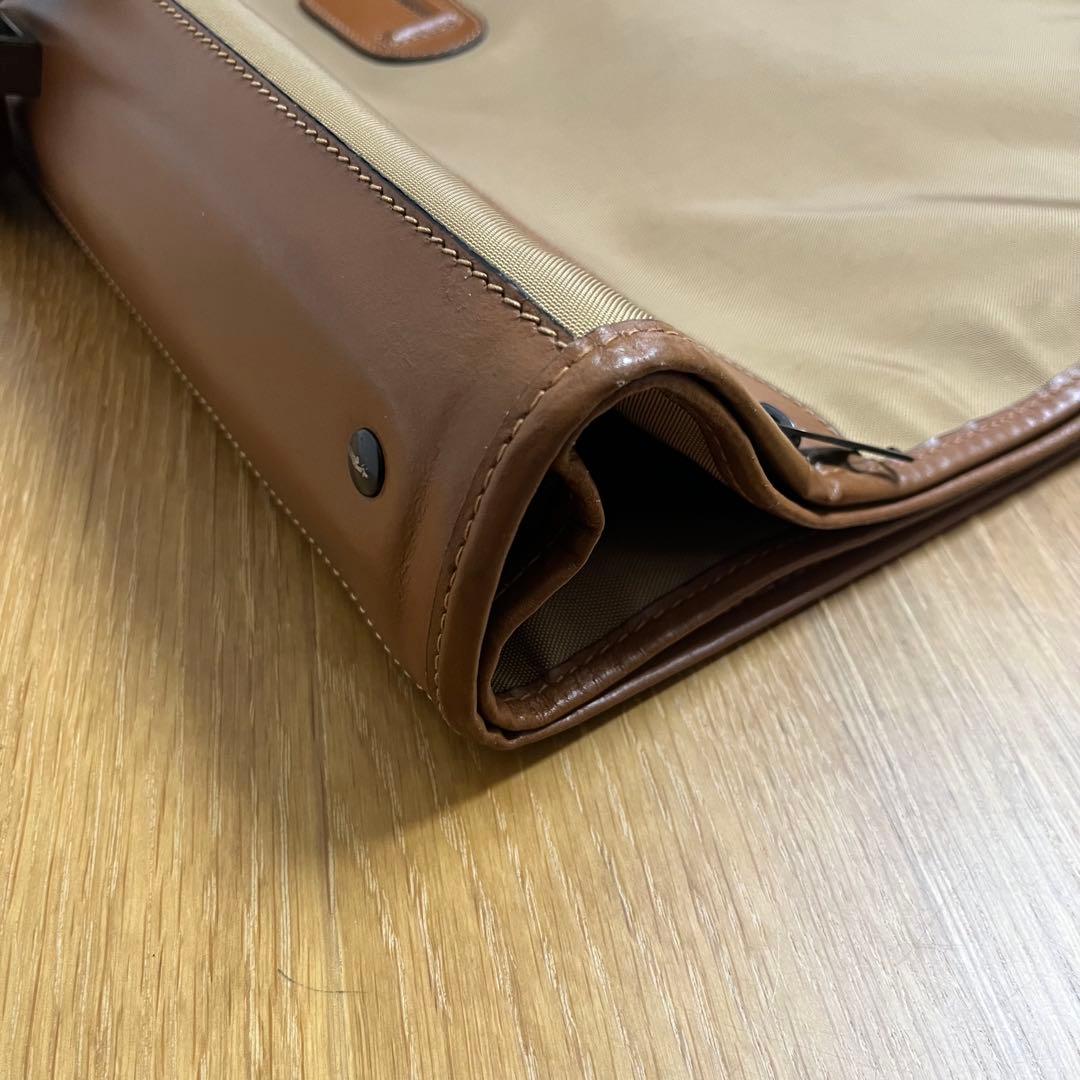 LANCEL ランセル ガーメントバッグ ナイロン レザー ベージュ