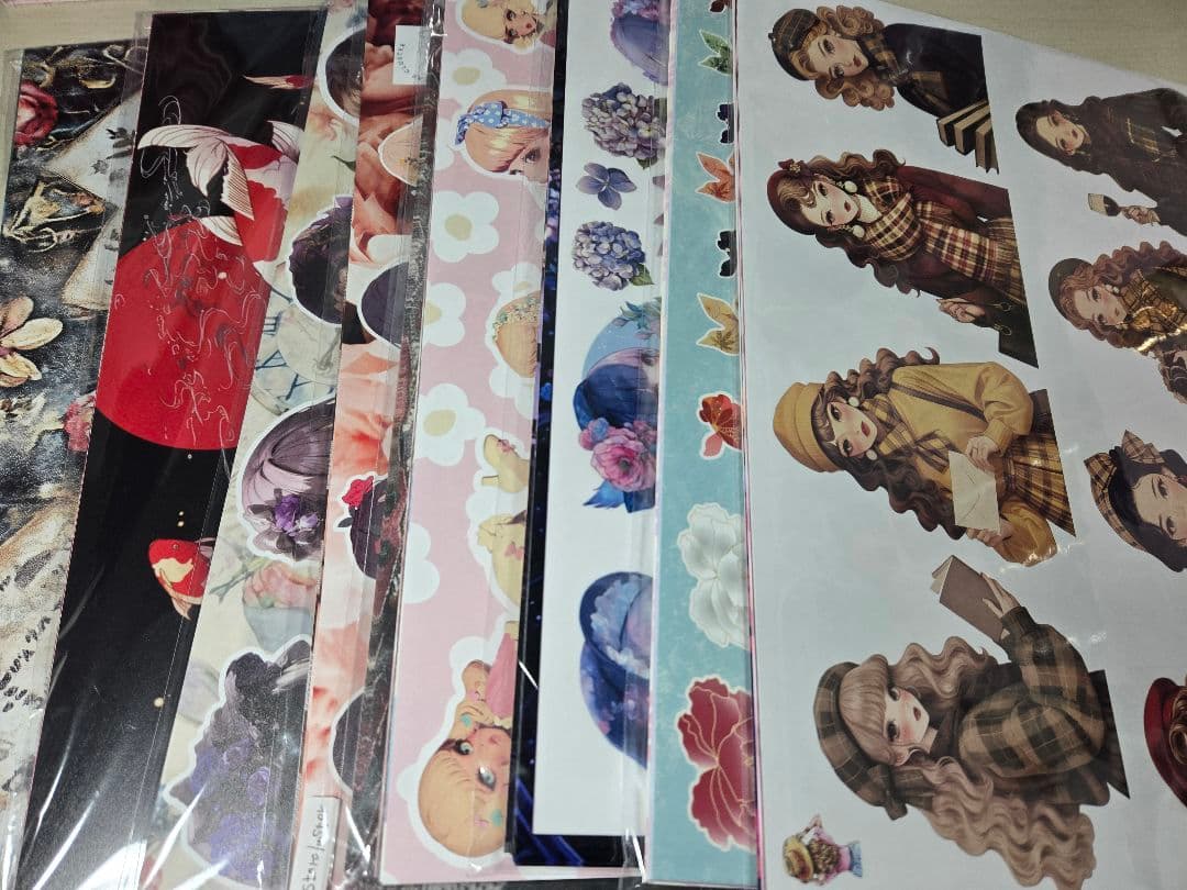 海外マステ　コラージ素材　人物ステッカー　ggaggong様　まとめ売り