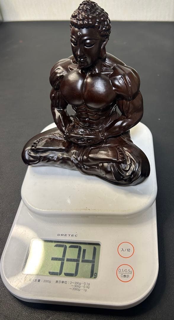 木彫風 禅モチーフ オブジェ｜仏陀デザイン 置物｜インテリア　プレゼント　筋トレ