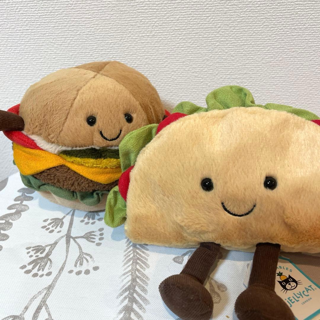 ジェリーキャット　 ぬいぐるみ ハンバーガー　タコス