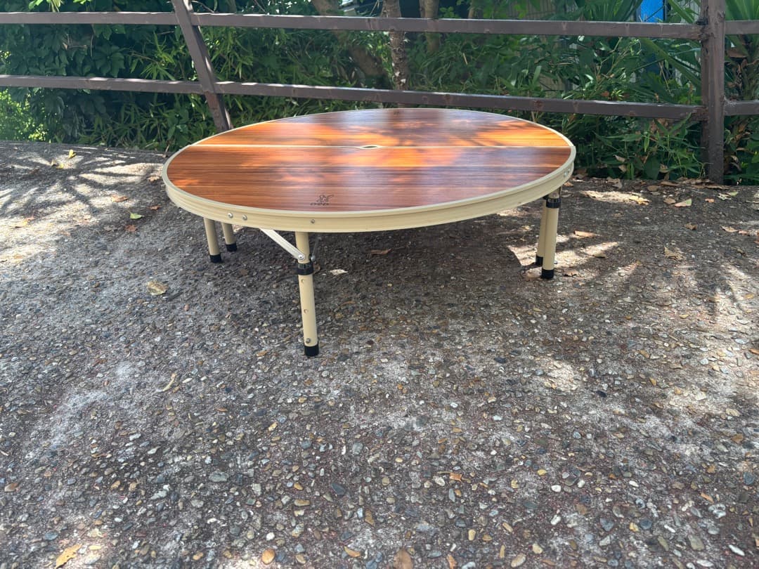 DOD ワンポールテントテーブル ウッド調 折りたたみ式 TB6-487