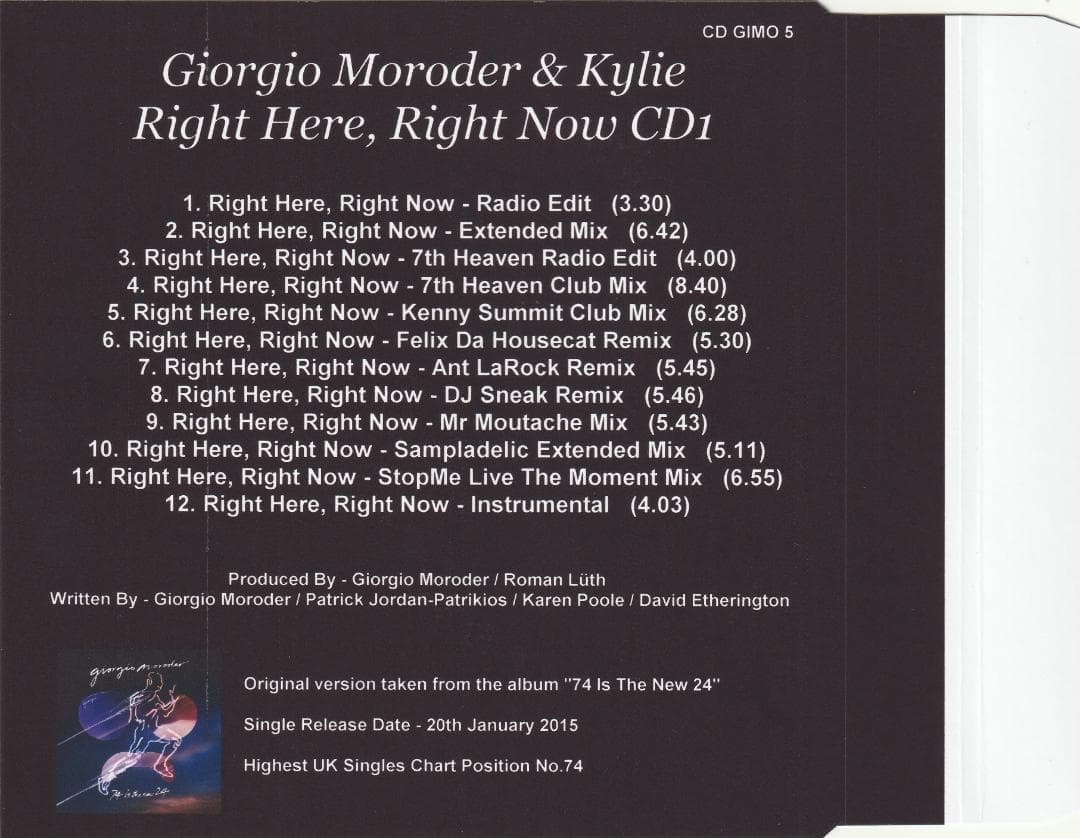 Giorgio Moroder & Kylie Minogue　リミックス CD