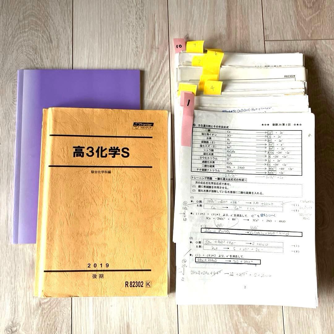 【匿名配送】駿台　高3化学S 2019年　理系大学受験　テキストプリントノート付