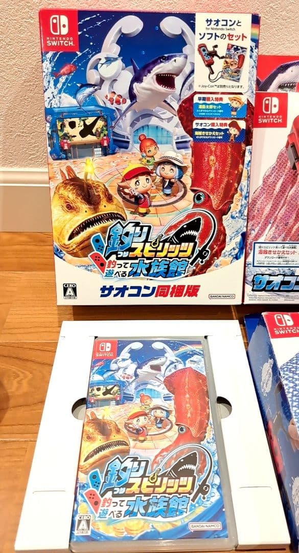 Switch ソフト 釣りスピリッツ 釣って遊べる水族館 & サオコン ２個