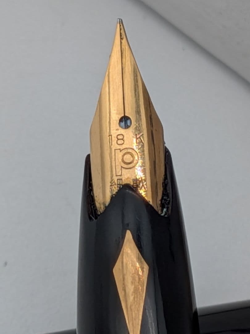 プラチナ万年筆 ペン先18金18K PLATINUM 箱付・細字②8