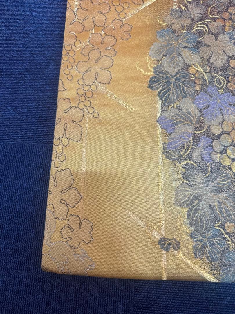 2660袋帯 古代彫金紋 西陣織 金糸　高級上質上品　約440cm 未使用
