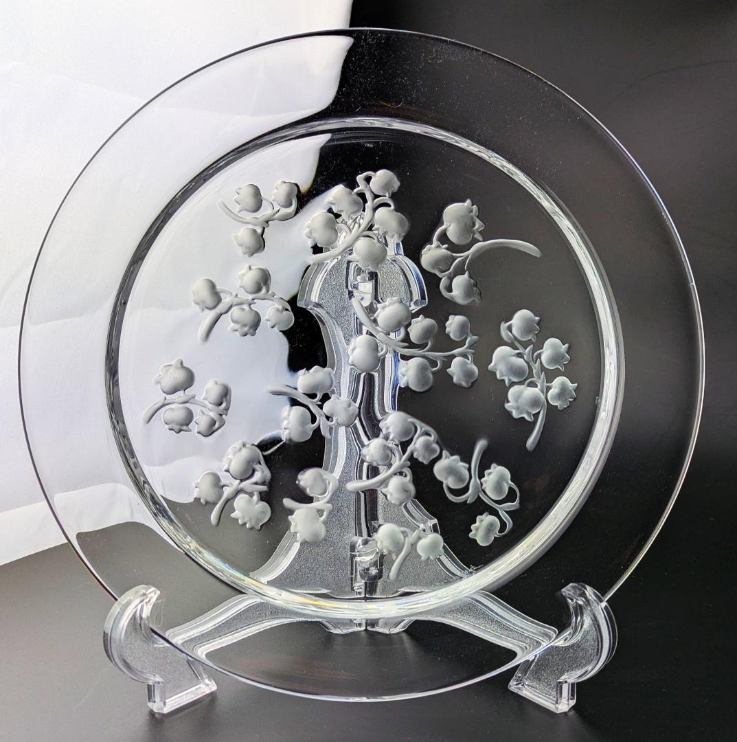 しゃたさん専用硝子にすずらんが遊ぶ★ラリック すずらん 21㎝ プレート 皿a