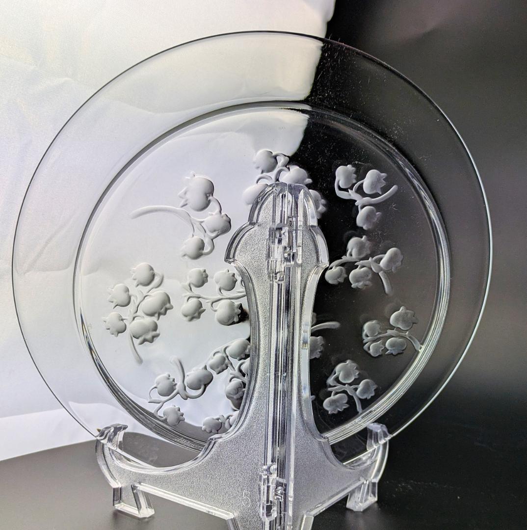 しゃたさん専用硝子にすずらんが遊ぶ★ラリック すずらん 21㎝ プレート 皿a