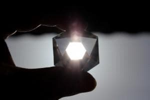 正二十面体 クリスタル水晶 4cm プラトン立体 神聖幾何学