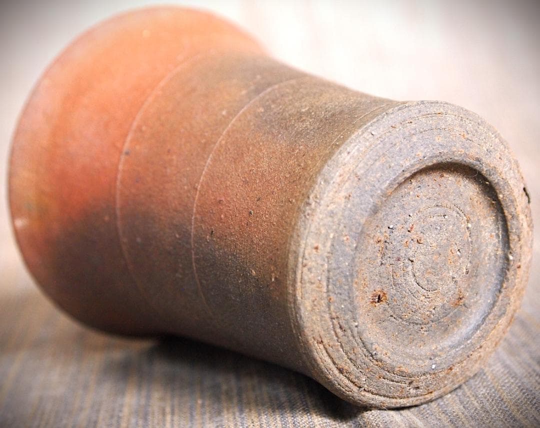 人気作家★中里隆★唐津南蛮麦酒器B★緋色