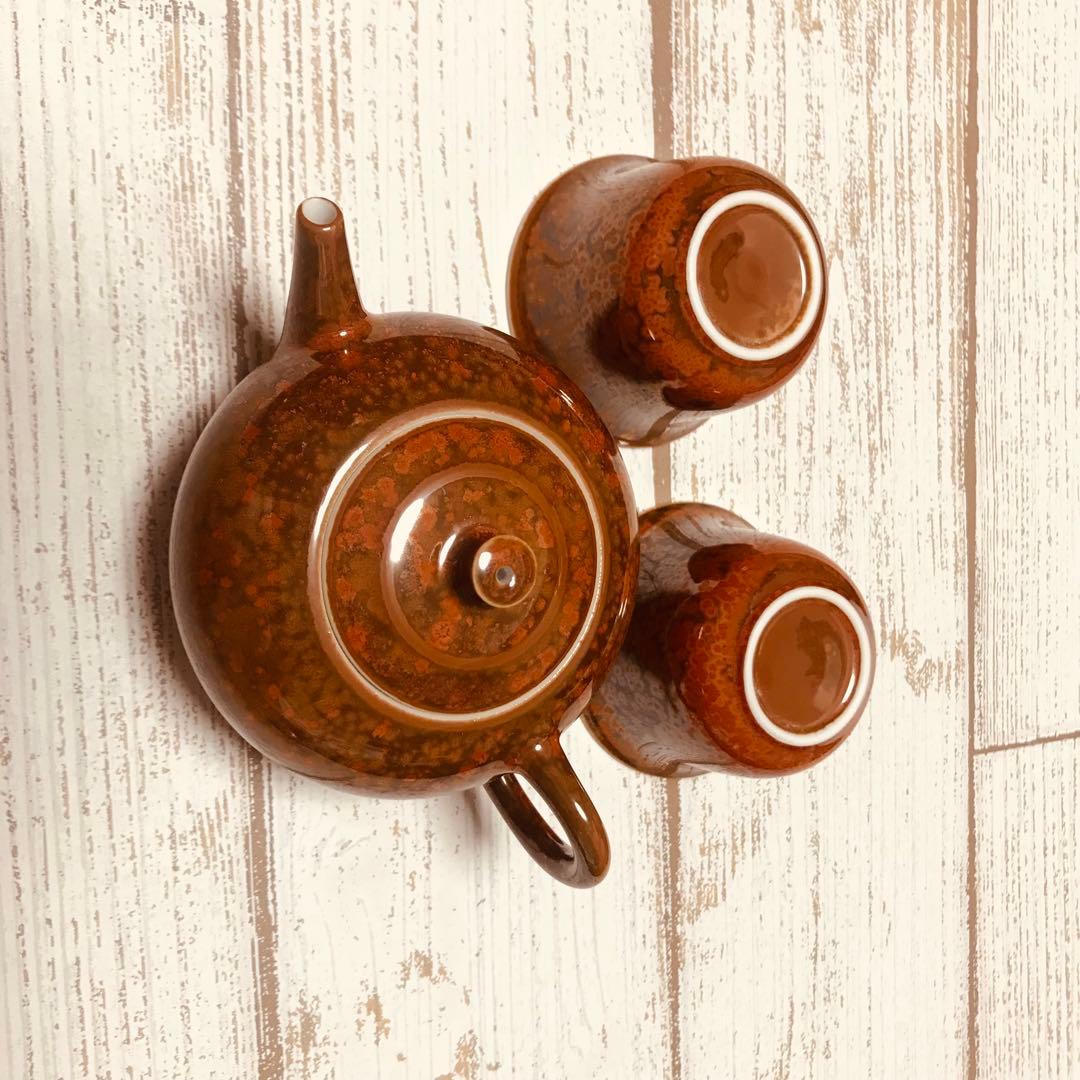 茶道具セット 陶器製 花柄 専用ケース付き