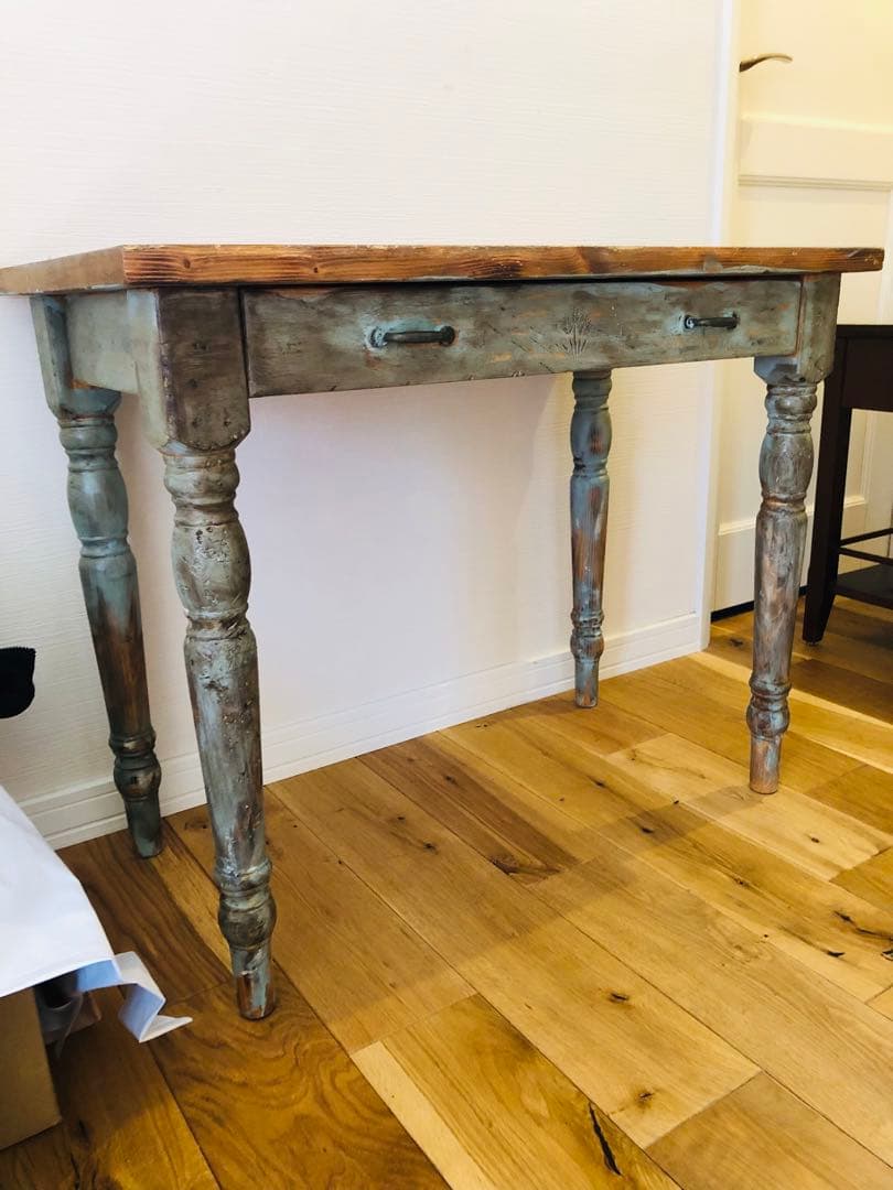 一点物　ビンテージ　アンティーク　机　ワークデスク　ハンドメイド