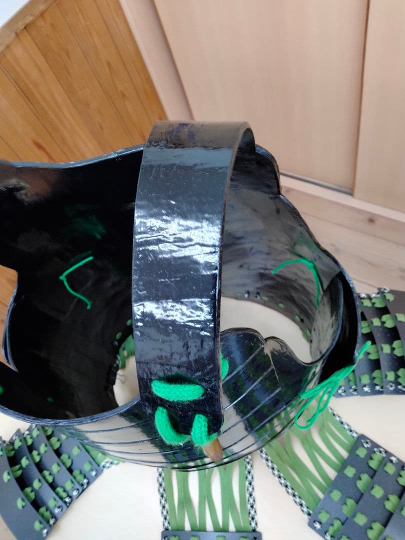 【紙甲冑】緑糸縅二枚胴【わけあり】