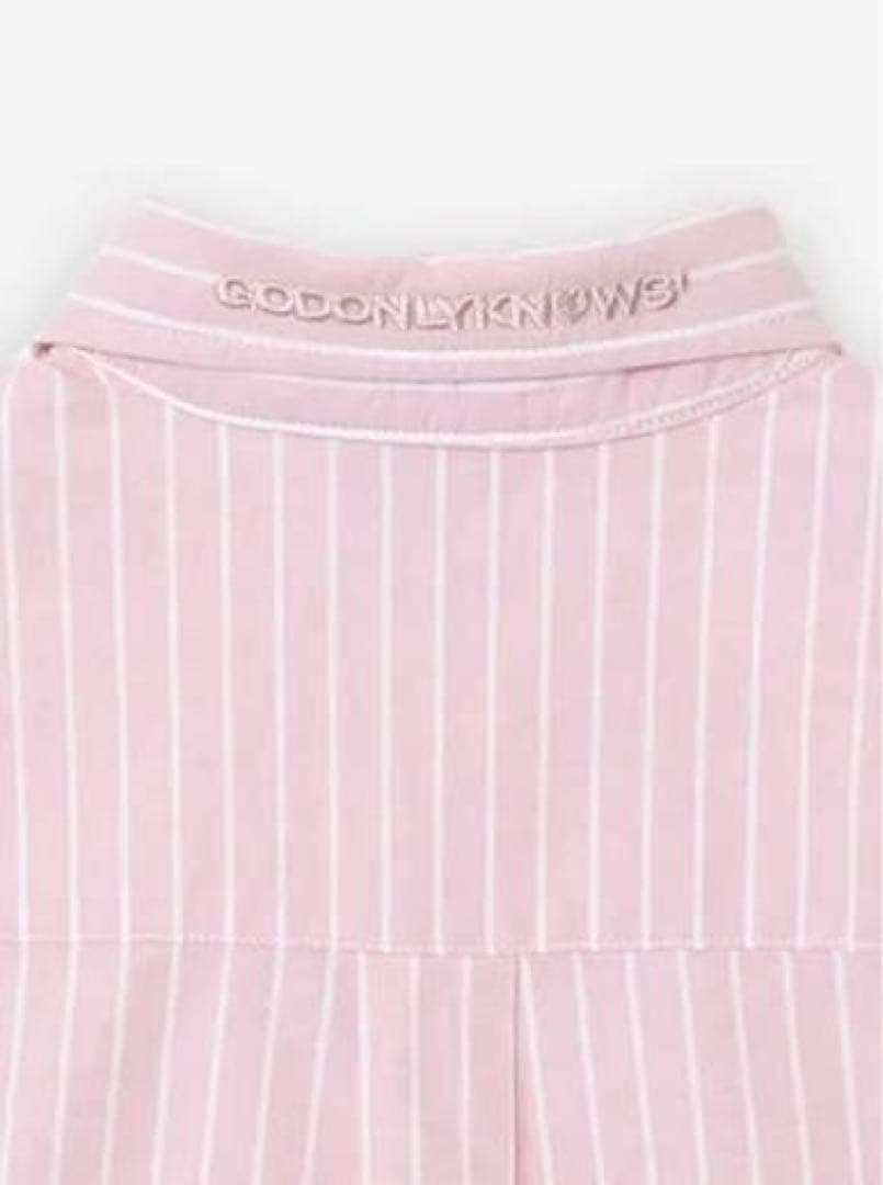 岩田剛典　GOD ONLY KNOWSピンク ストライプ 長袖シャツ　新品未使用