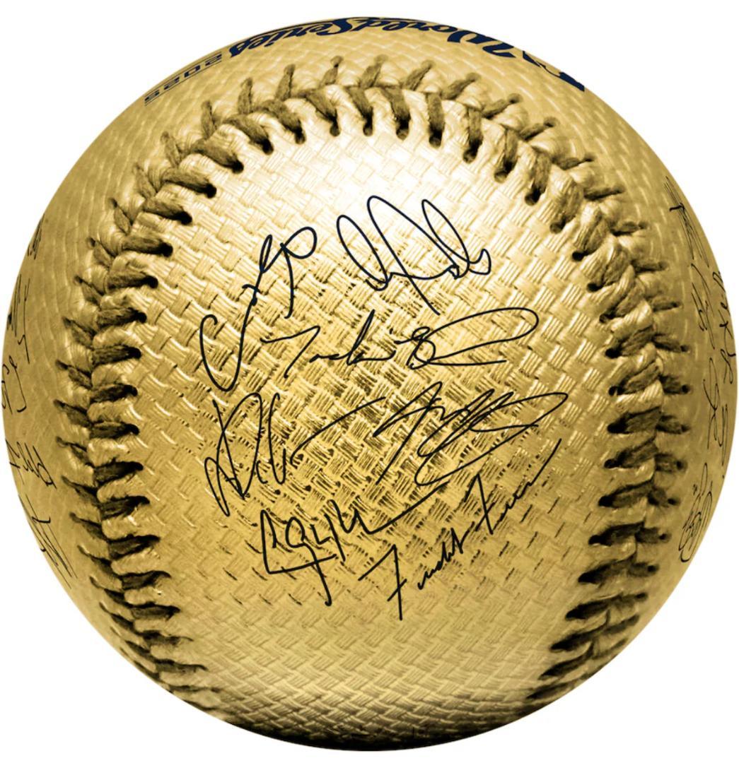 2025 ドジャース ワールドシリーズ 優勝 サイン ボール ゴールド 大谷翔平