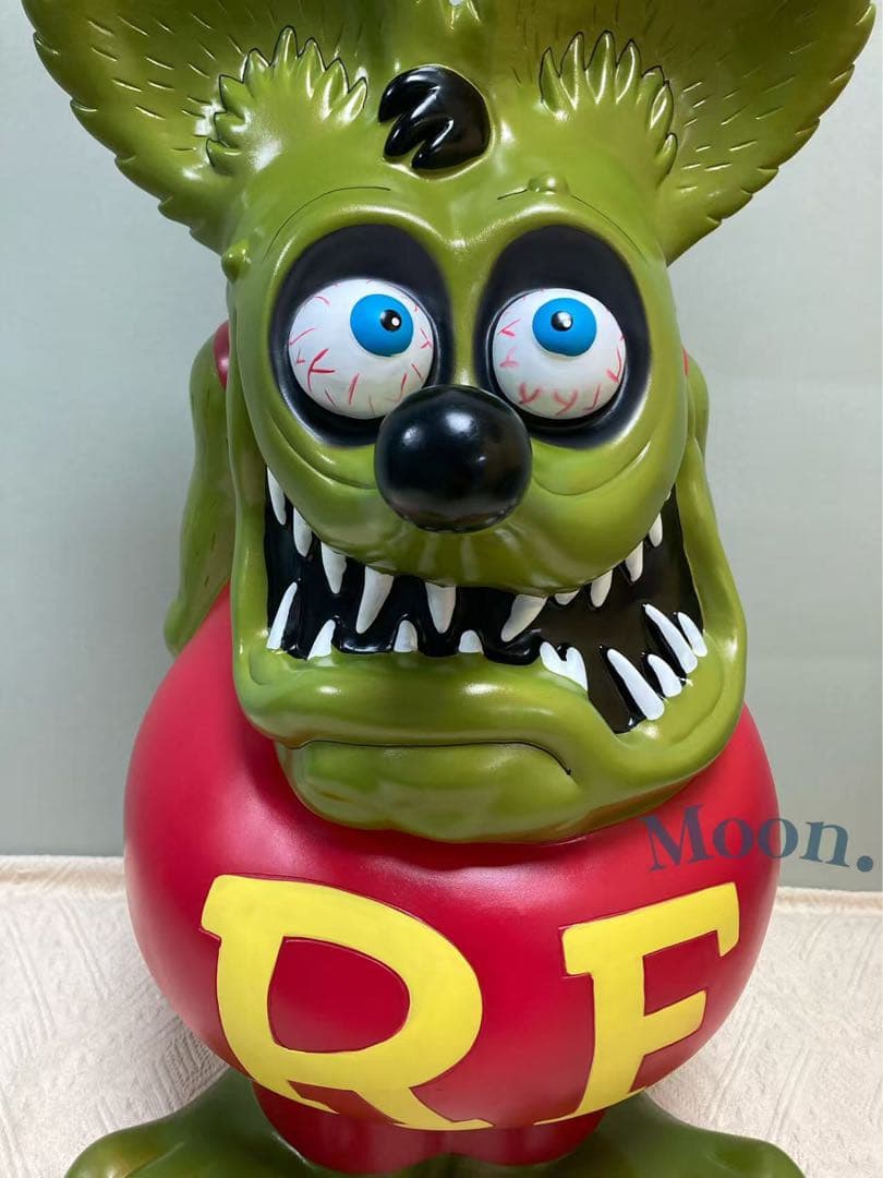 ラットフィンク 60cm 超特大 フィギュア 貯金箱 限定 メタリックグリーン