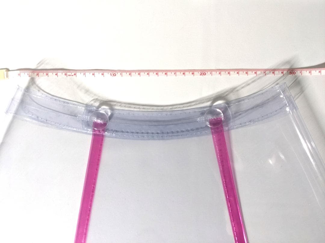 櫻 ビニール巻きスコート 透明×クリアピンク 丈27.5 2510