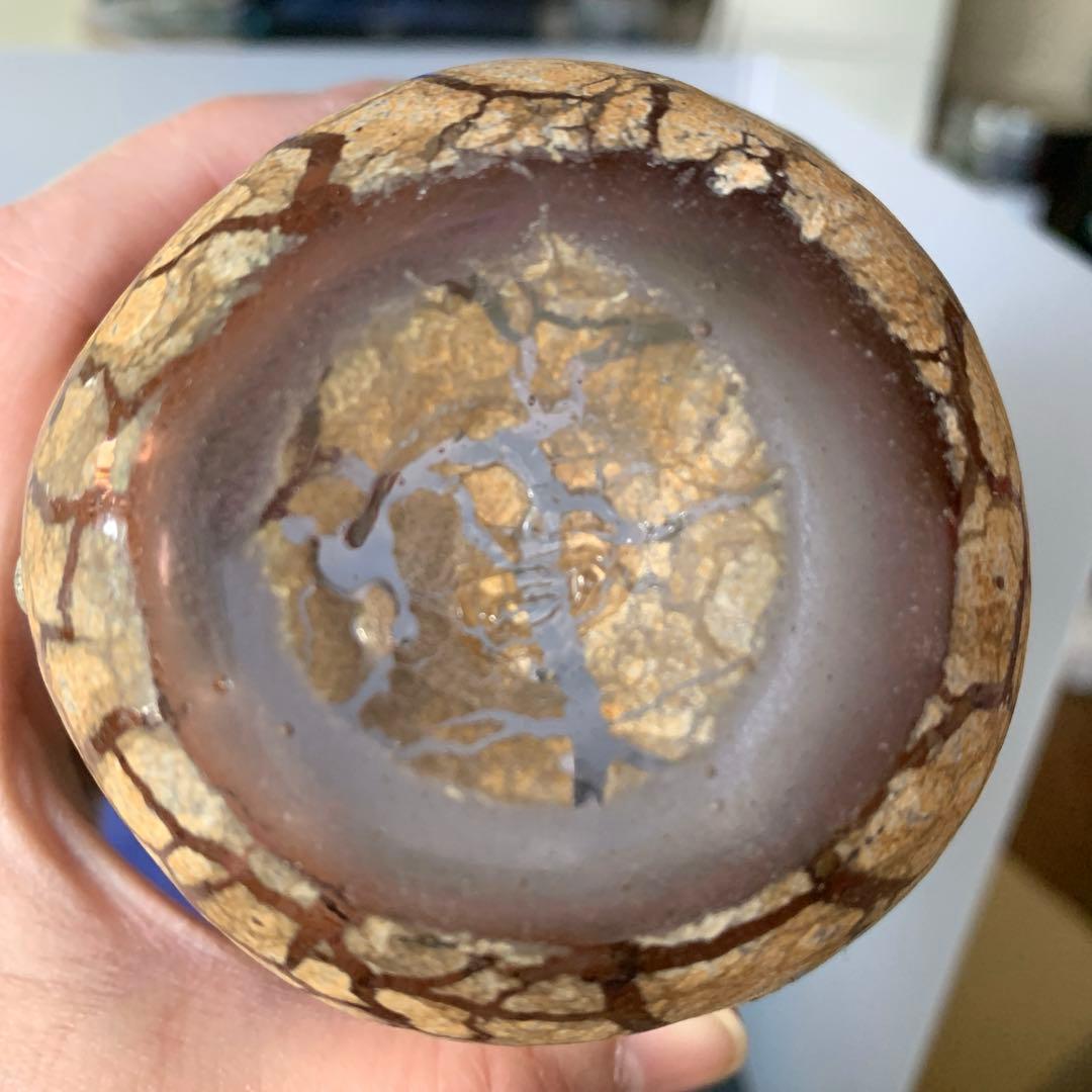 【新品未使用】　稲嶺盛吉 琉球ガラス波巻宙吹きグラス