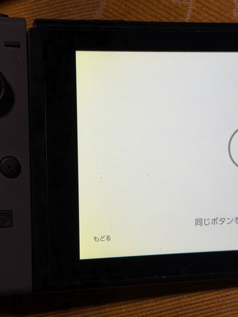 Nintendo Switch 本体 グレー　モニター黄ばみあり