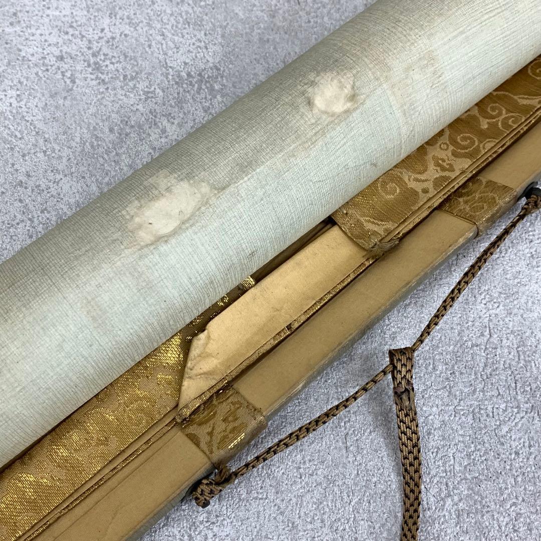 掛軸 雙鶴図 岸駒 木箱 双鶴 茶掛 茶道具 茶の湯 水墨画 3-35