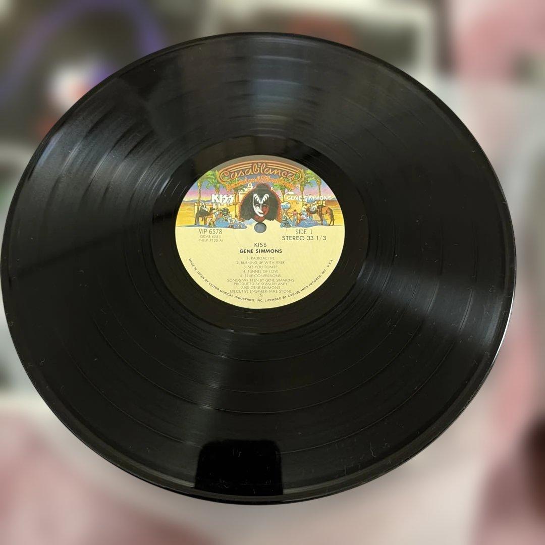 KISS ジーン・シモンズ　レコード　ポスター付き