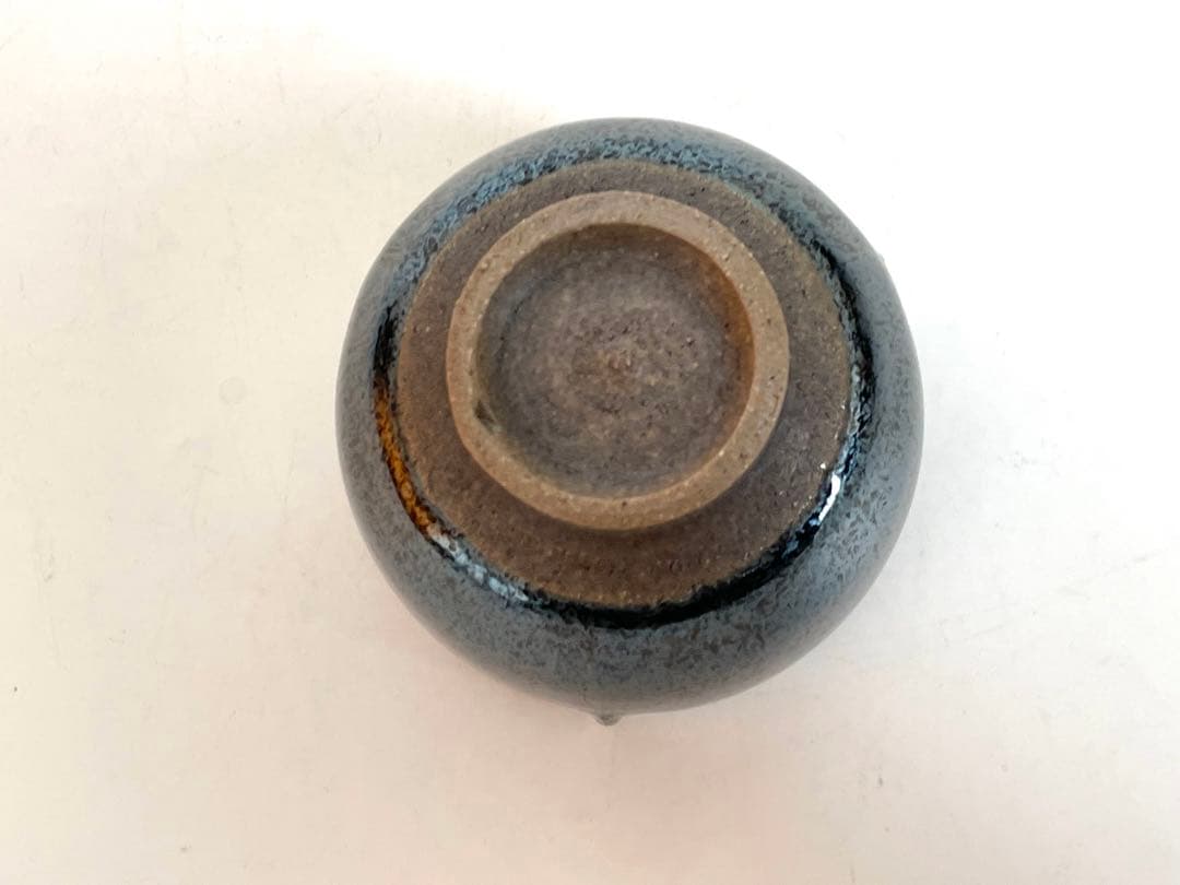 陶芸家　鎌田幸二　銀漿天目　堆線　酒盃　酒器　ぐい呑　猪口　共箱　師　清水卯一