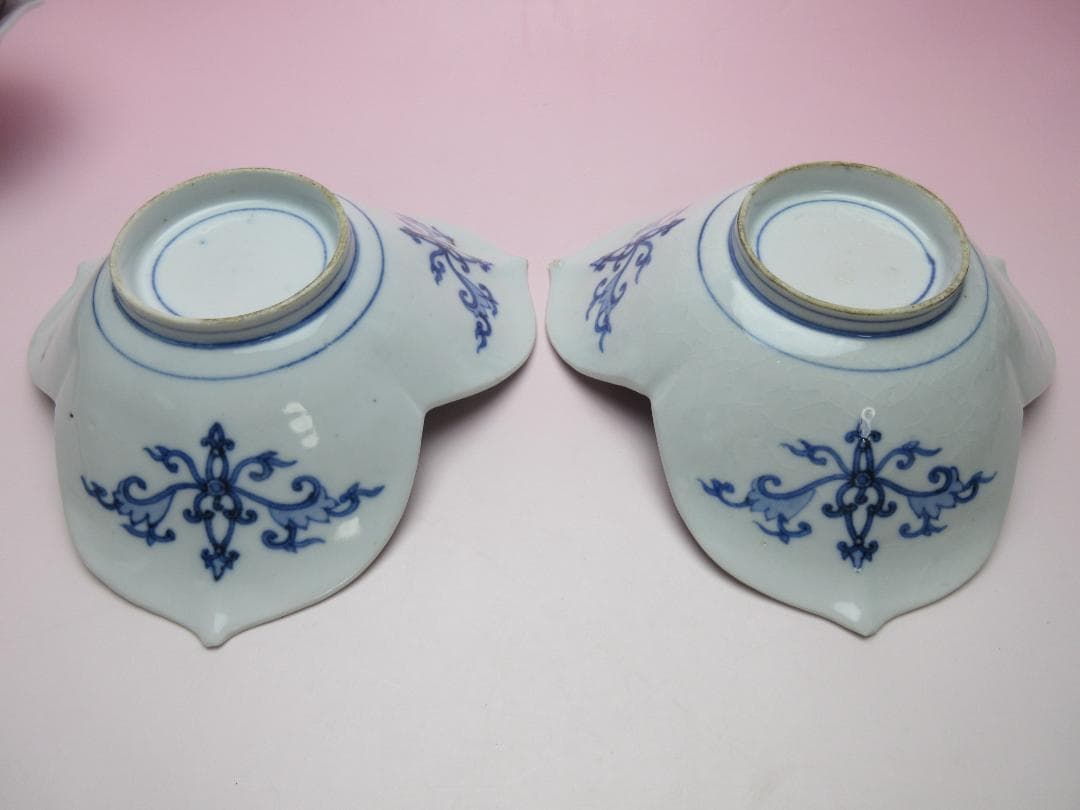 大聖寺伊万里 柿右衛門写し 色絵 龍紋 花形 中鉢 向付 5客 70916