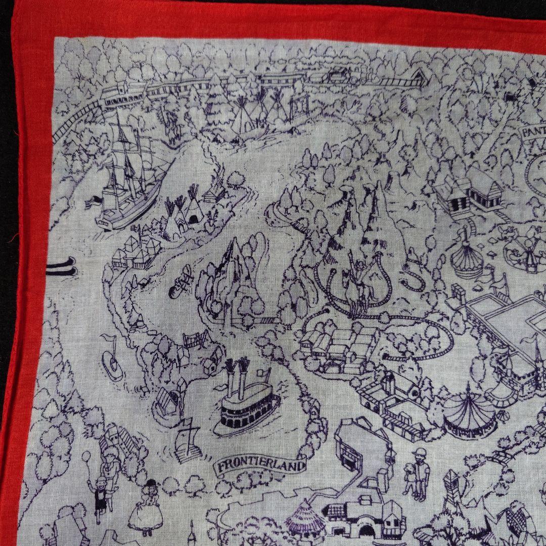 【昭和レトロ】【激レア】カリフォルニアディズニーランド　パーク地図柄　バンダナ