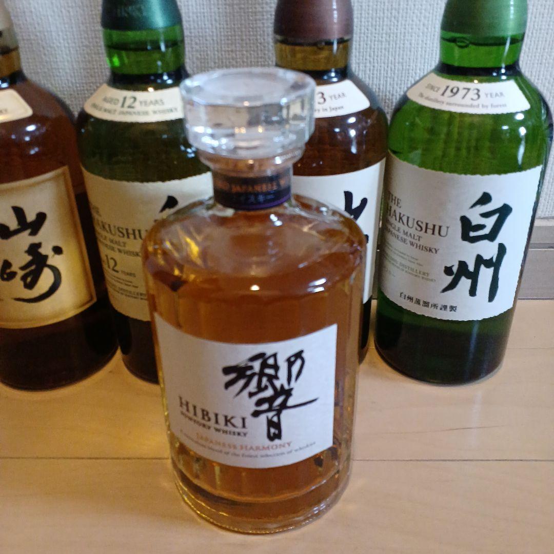 響☆山崎12年，白州12年☆山崎，白州ノンビンテージ☆5本セット☆