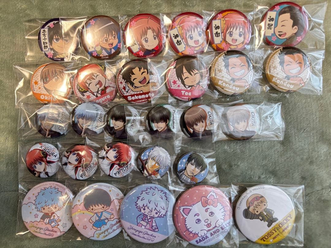 銀魂　缶バッジ、アクキー、ポストカード、ステッカー、メモ帳