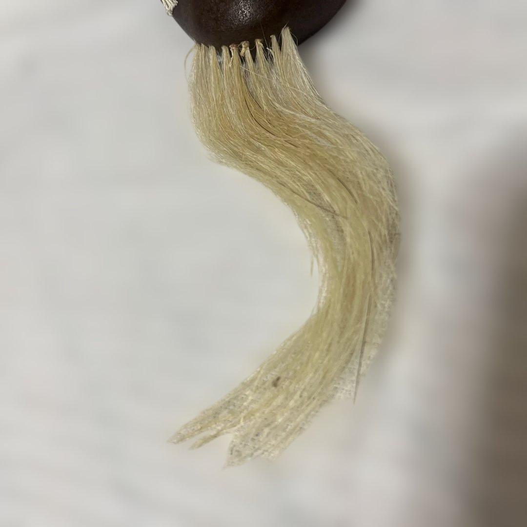 能面 老年の男性 木製，