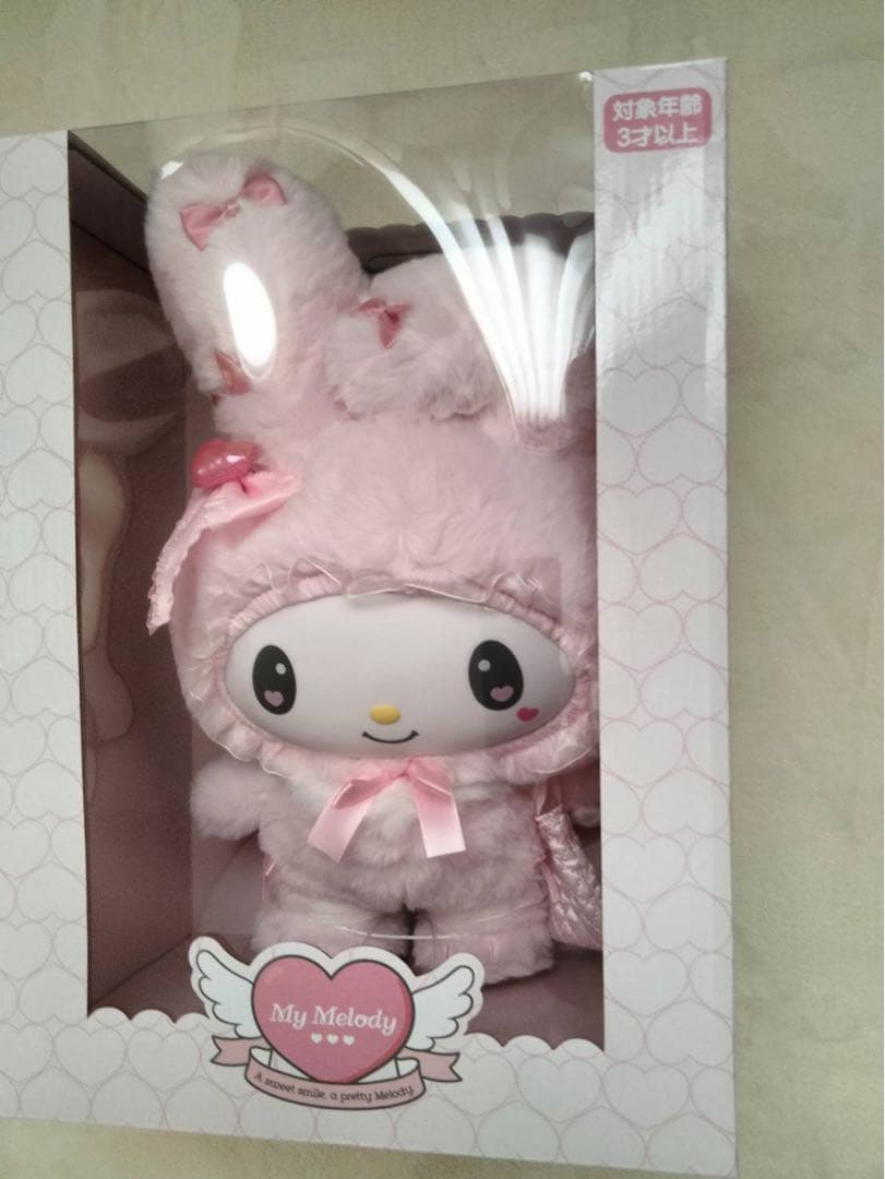 新品　メロウサロミウサデザイン マイメロディ ソフビフェイスドール