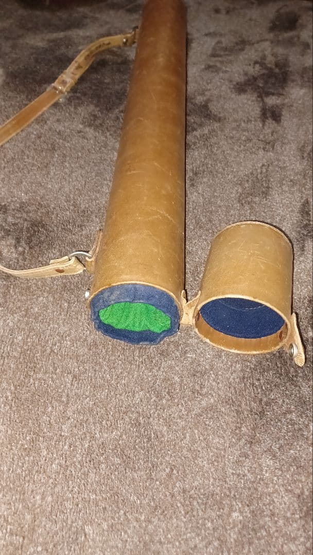 ビリヤードキューケース レザー 2本収納